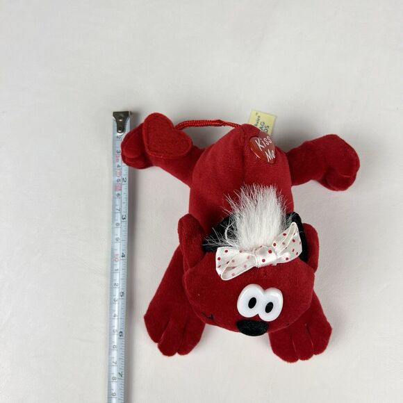 DANDEE Kiss Me Little Devil Plush Happy VTG Bean Bag Friends Red Bow Valentine's - Picture 7 of 8